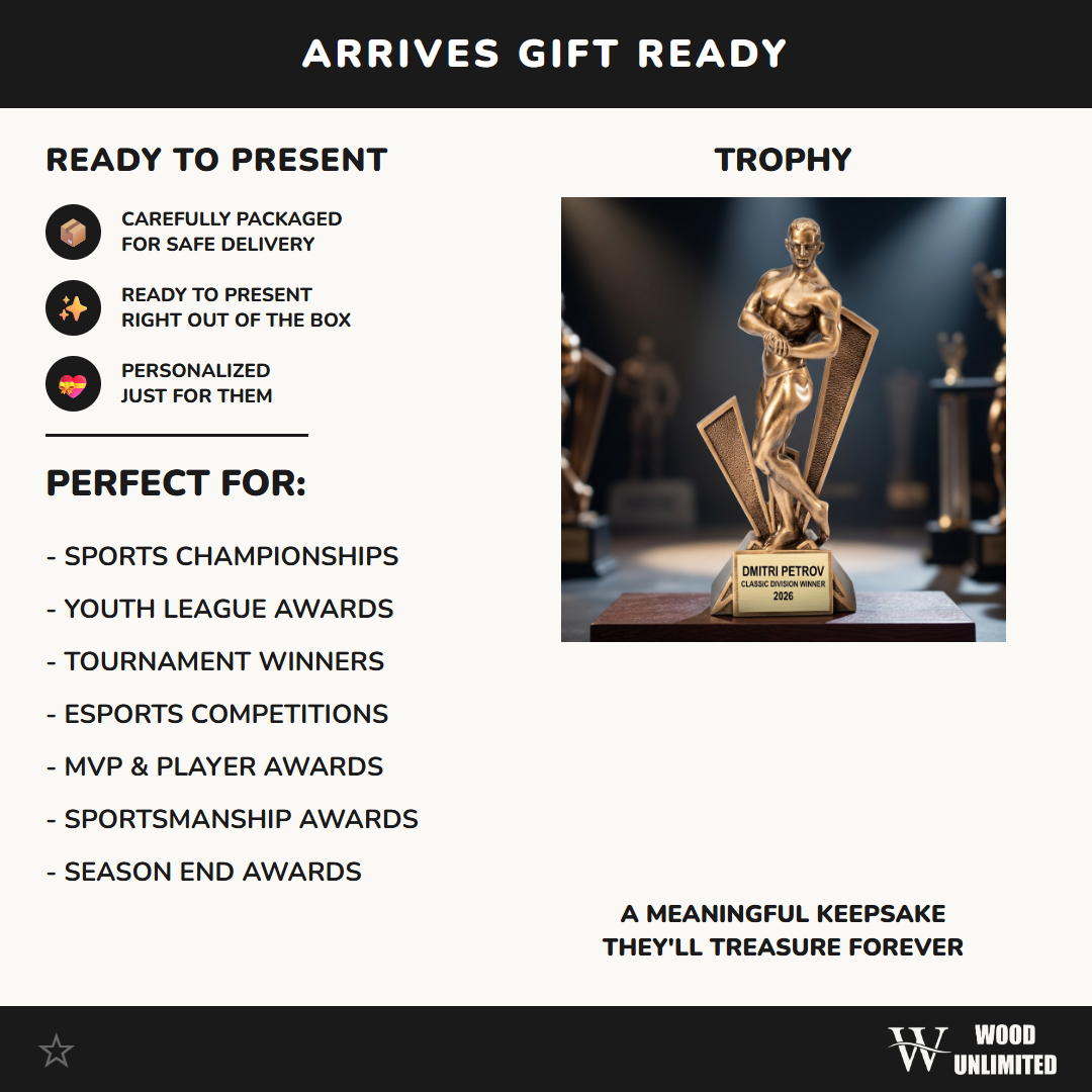 Personalized | Bodybuilding Award | Custom Engraved | Fitness | Strongman | MVP | Engraved | Award | Trophy | Custom | Gym | Athlete