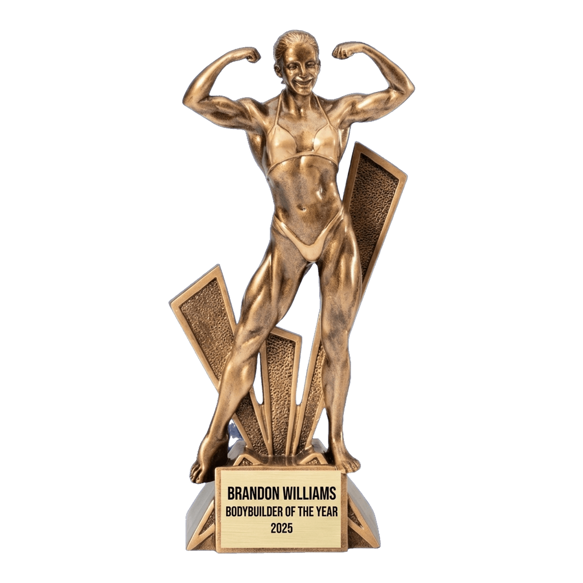 Personalized | Bodybuilding Award | Custom Engraved | Female Bodybuilding Trophy | Fitness Competition Award | Women's Physique
