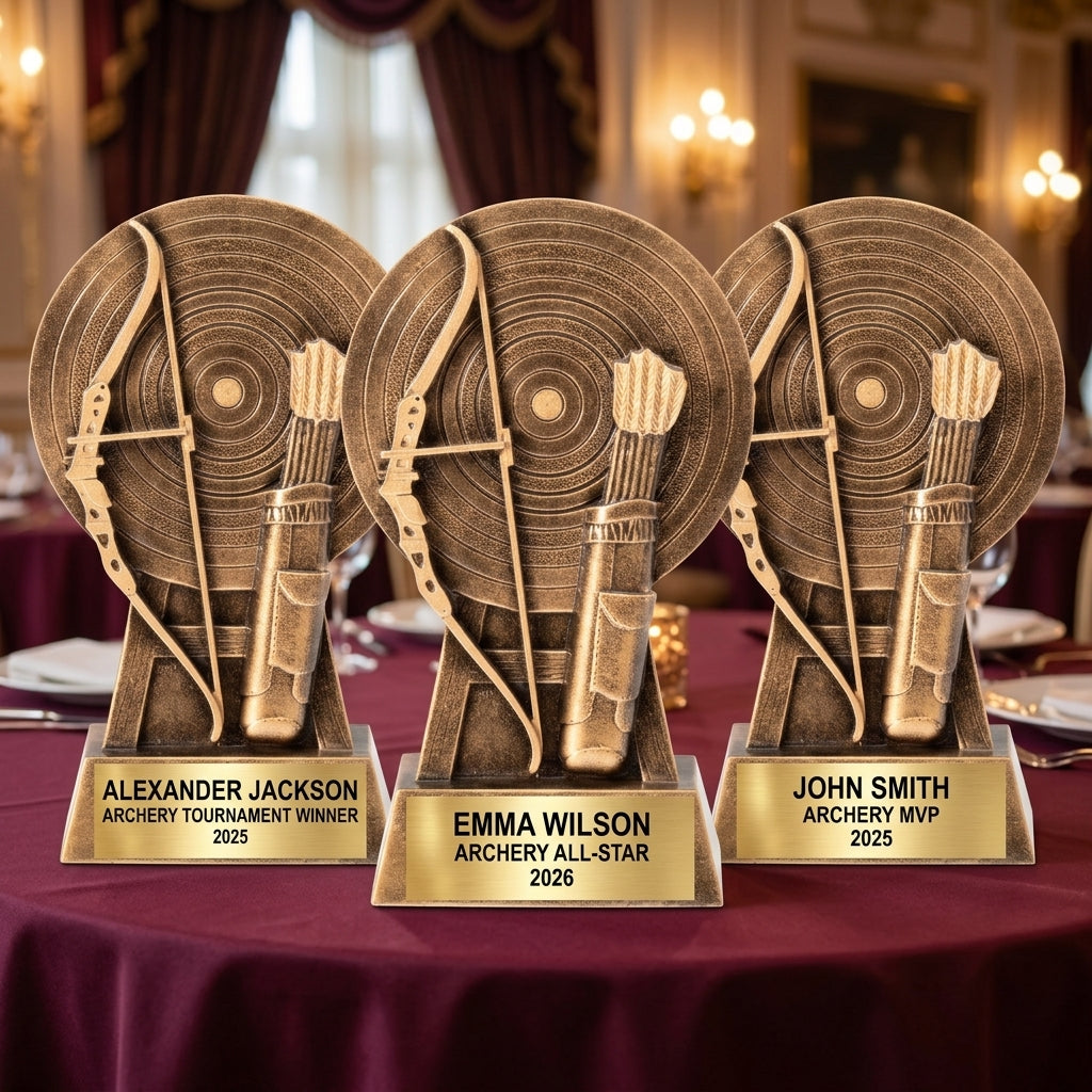 Archery Award Trophy | Personalized | Custom Engraved | Archery Gift | Bullseye Award | Best Archer | Champion - View 6