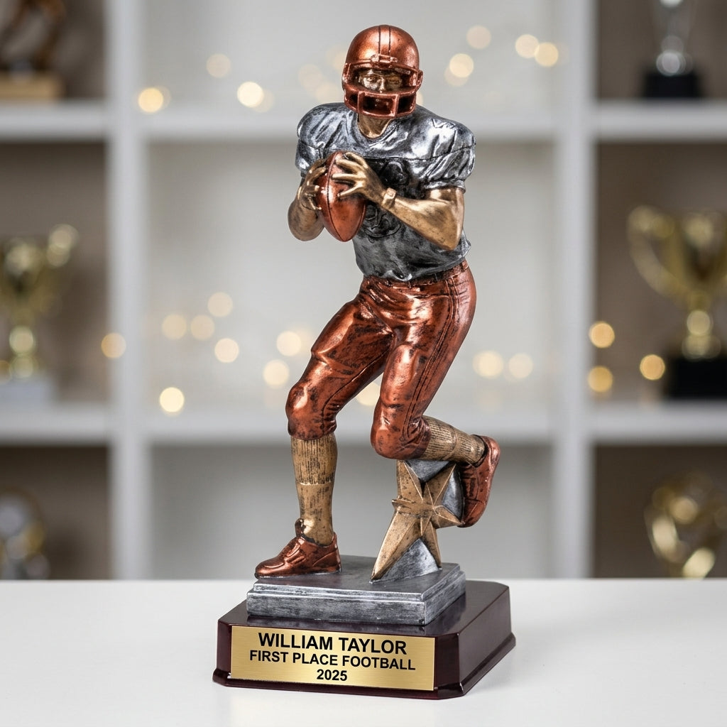 Personalized | Football Award | Custom Engraved | Trophy | Award | Engraved | Quarterback | MVP | Championship | Team | Youth | Coach - View 4