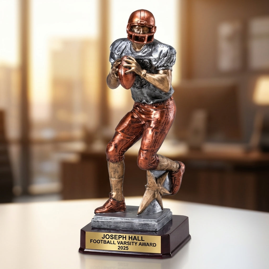 Personalized | Football Award | Custom Engraved | Trophy | Award | Engraved | Quarterback | MVP | Championship | Team | Youth | Coach - View 5