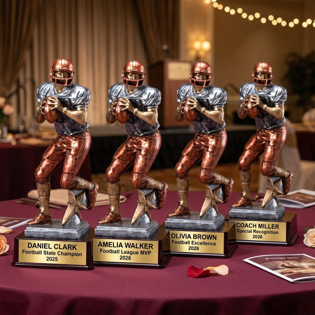 Personalized | Football Award | Custom Engraved | Trophy | Award | Engraved | Quarterback | MVP | Championship | Team | Youth | Coach - View 6