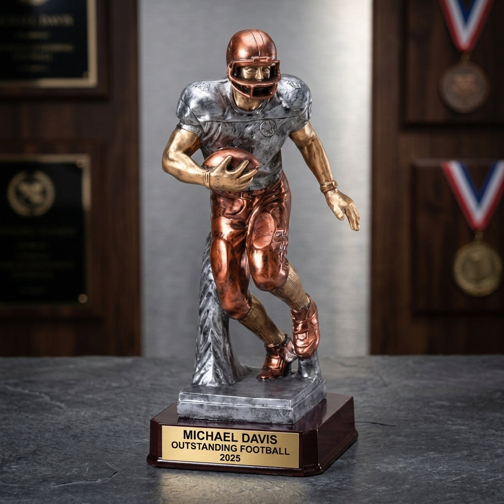 Football Award Trophy | Personalized | Custom Engraved | Football Trophy | Team Award | Coach Gift | Player Recognition - View 3