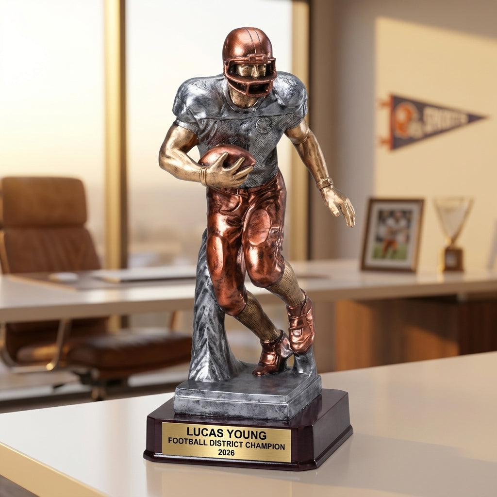 Football Award Trophy | Personalized | Custom Engraved | Football Trophy | Team Award | Coach Gift | Player Recognition - View 5