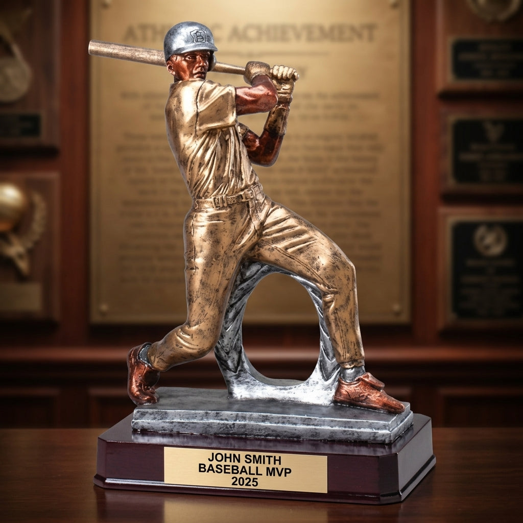 Baseball Award Trophy | Personalized | Custom Engraved | MVP Award | Baseball Gift | Team Award | All-Star | Batting Champion - View 3