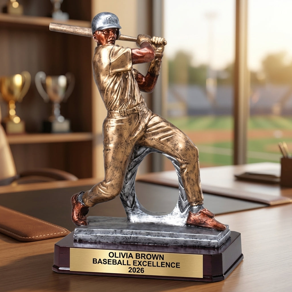 Baseball Award Trophy | Personalized | Custom Engraved | MVP Award | Baseball Gift | Team Award | All-Star | Batting Champion - View 5