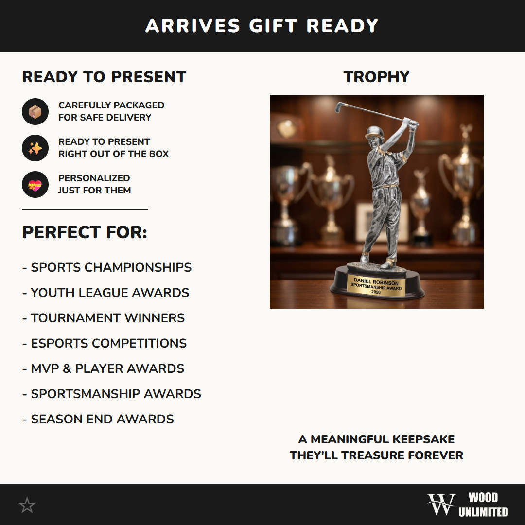 Personalized – Style RF2052SG | Golf Award | Custom Engraved | Golf Trophy | Personalized Golf | Engraved Award | Golfer Gift | Tournament Prize