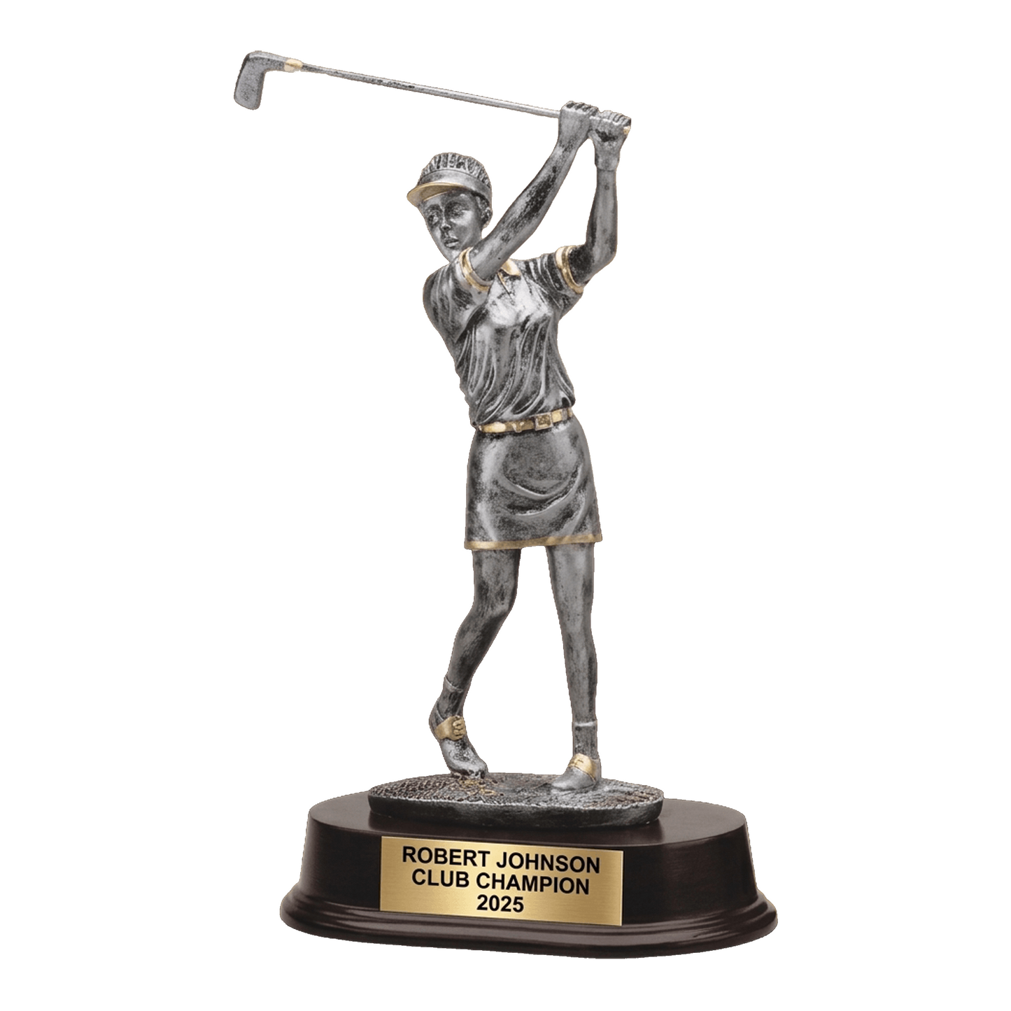 Golf Award Trophy | Personalized | Custom Engraved | Golfer With Cap | Unique Golf Gift