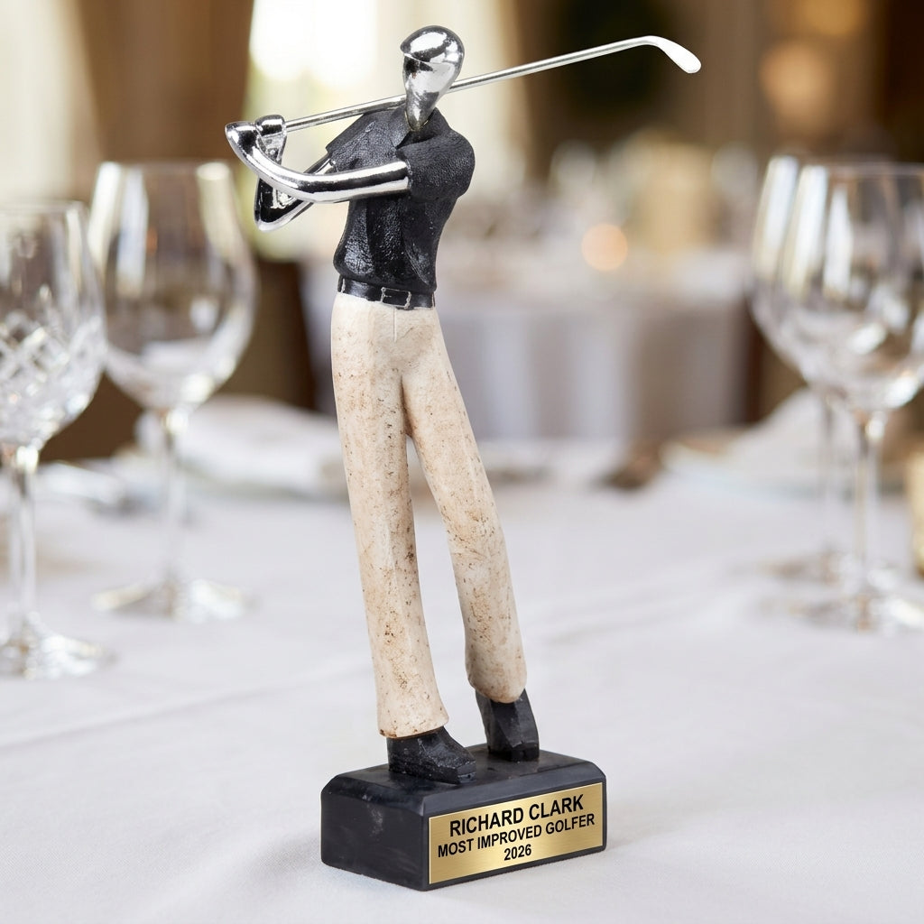 Personalized | Golf Award | Custom Engraved | Personalized Golf Trophy | Custom Engraved Award | Golfer Figurine | Tournament Winner - View 5