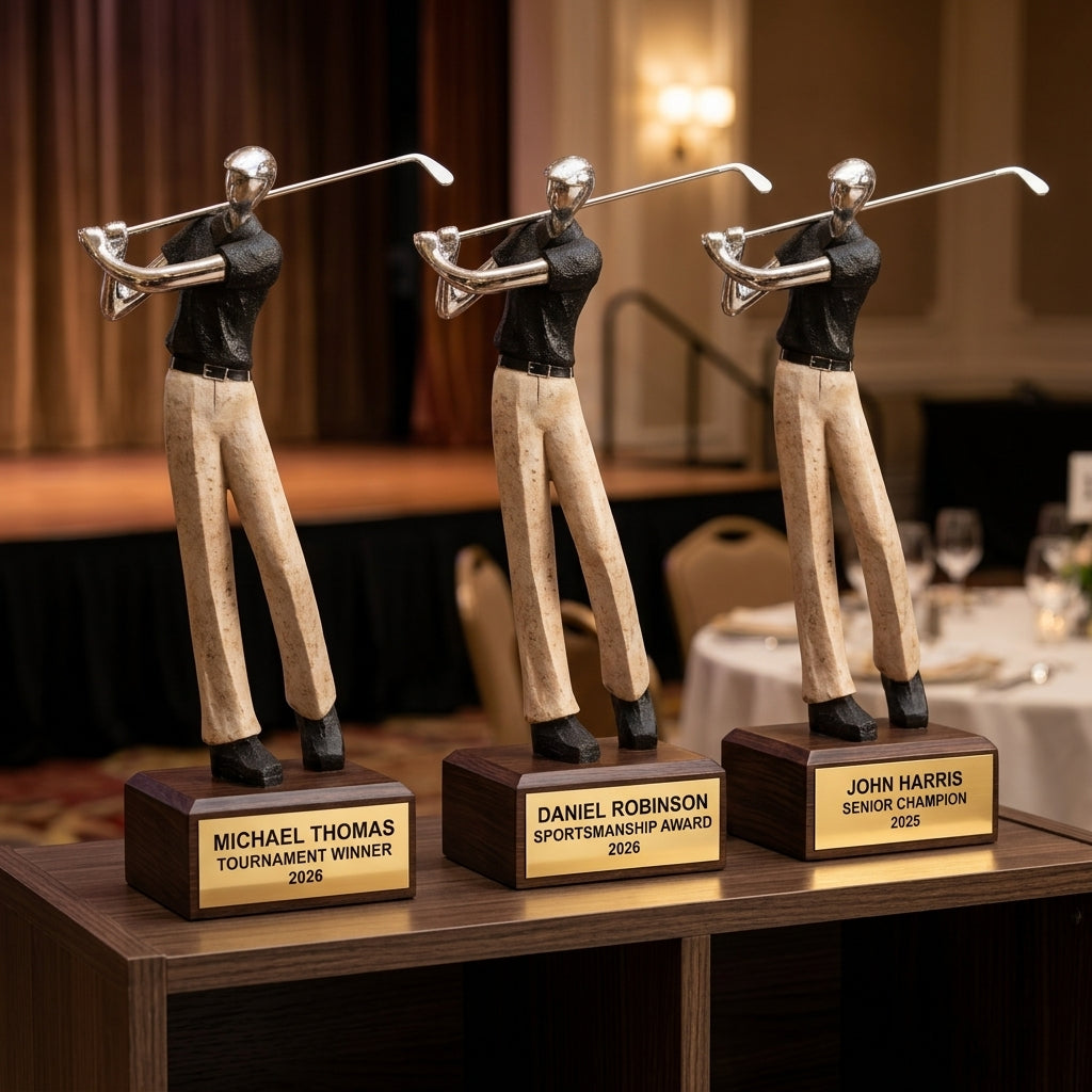 Personalized | Golf Award | Custom Engraved | Personalized Golf Trophy | Custom Engraved Award | Golfer Figurine | Tournament Winner - View 6