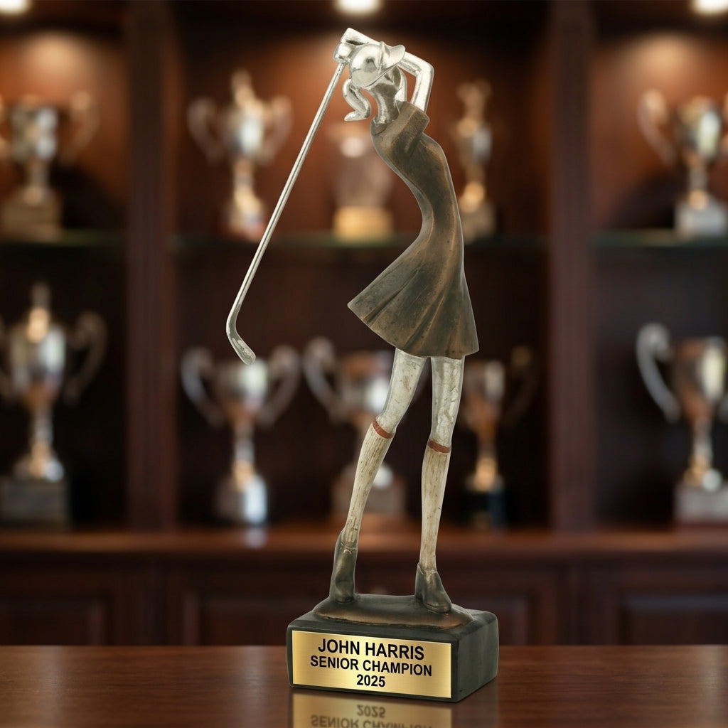 Personalized | Golf Award | Custom Engraved | Female Golf Trophy | Women's Golf Award | Personalized Engraved | Custom Golfer Gift - View 1