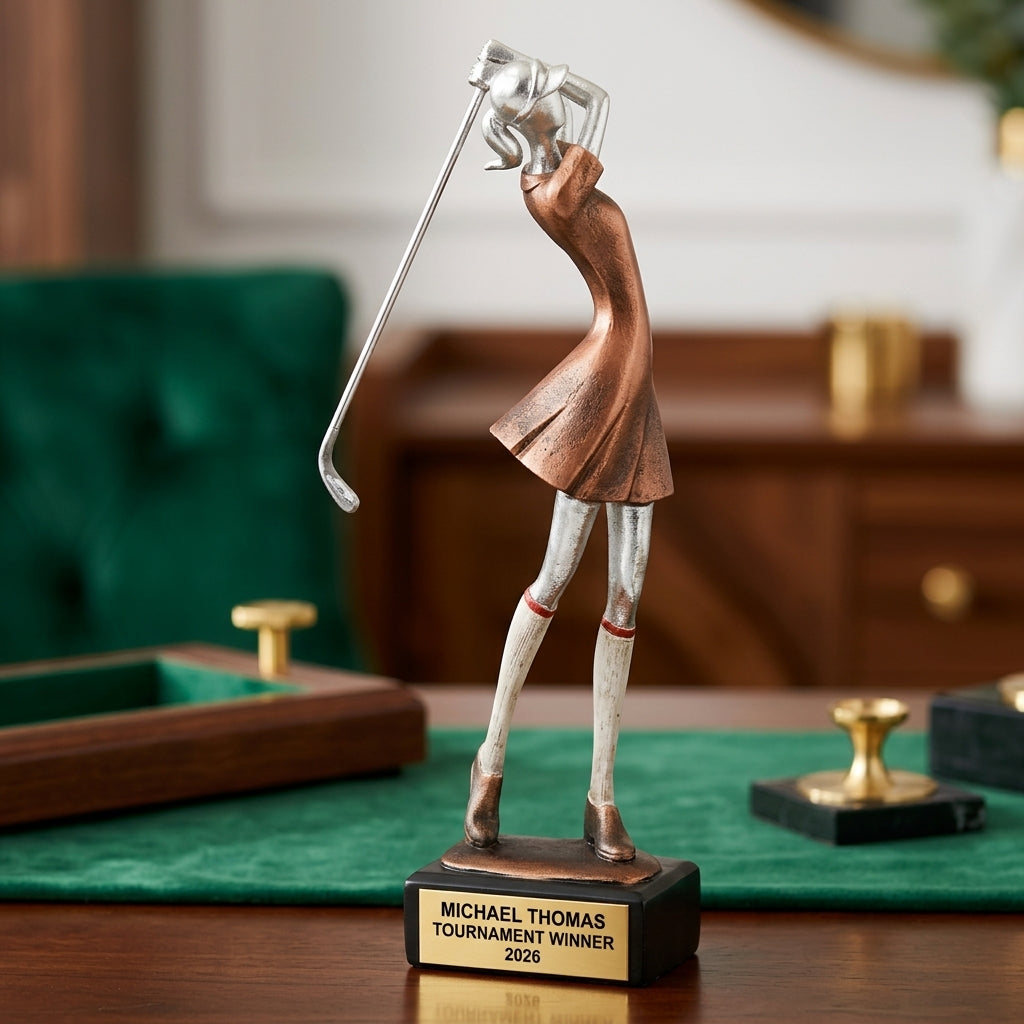 Personalized | Golf Award | Custom Engraved | Female Golf Trophy | Women's Golf Award | Personalized Engraved | Custom Golfer Gift - View 2