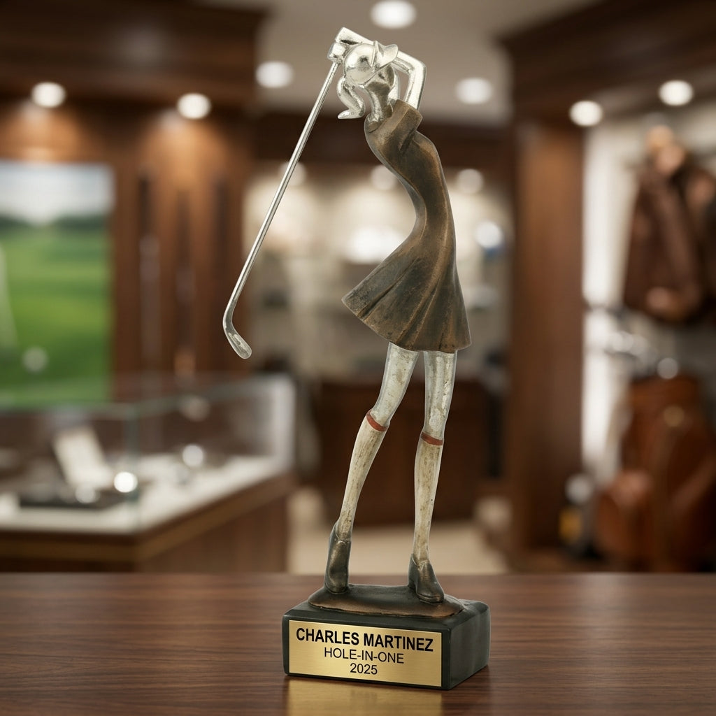 Personalized | Golf Award | Custom Engraved | Female Golf Trophy | Women's Golf Award | Personalized Engraved | Custom Golfer Gift - View 3