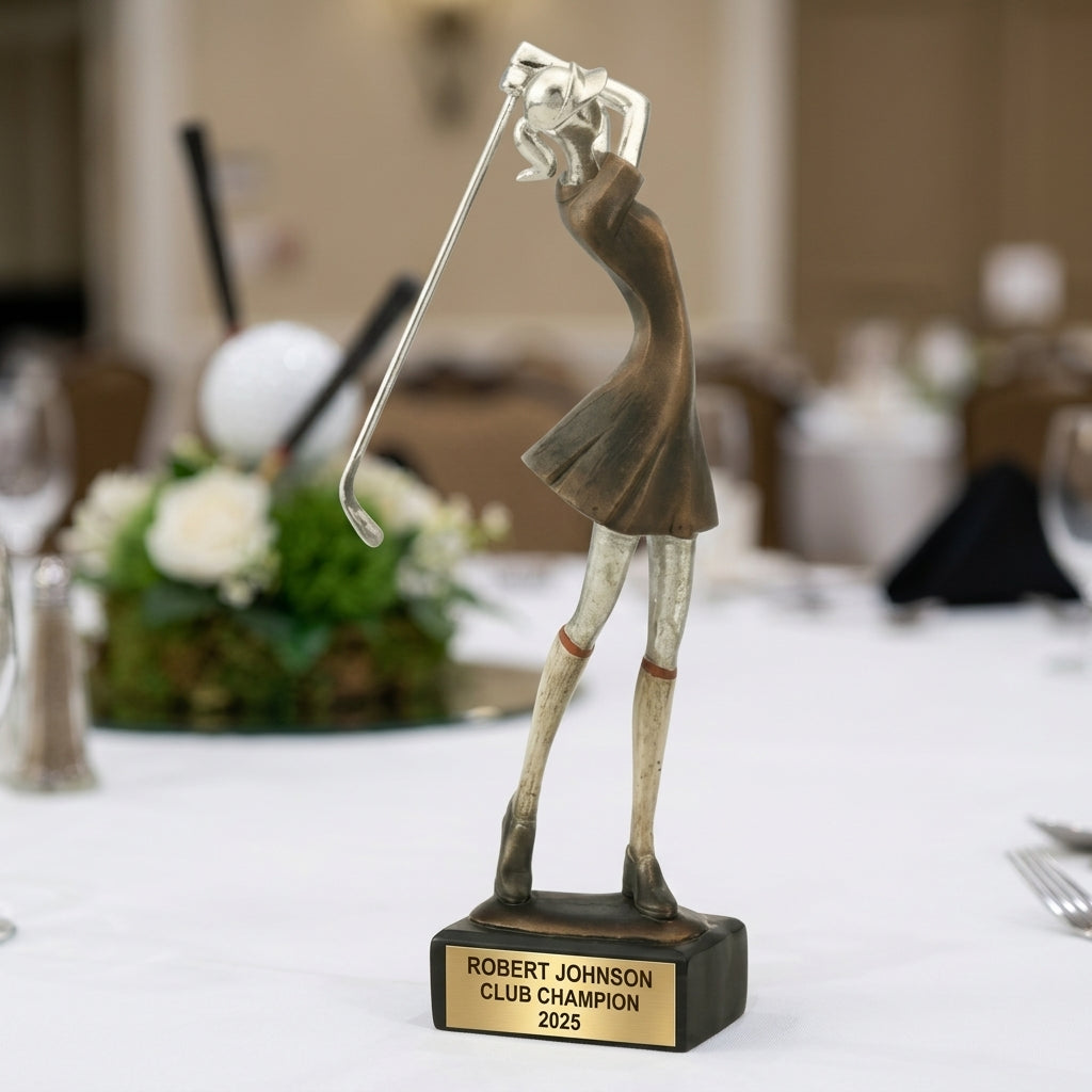 Personalized | Golf Award | Custom Engraved | Female Golf Trophy | Women's Golf Award | Personalized Engraved | Custom Golfer Gift - View 5