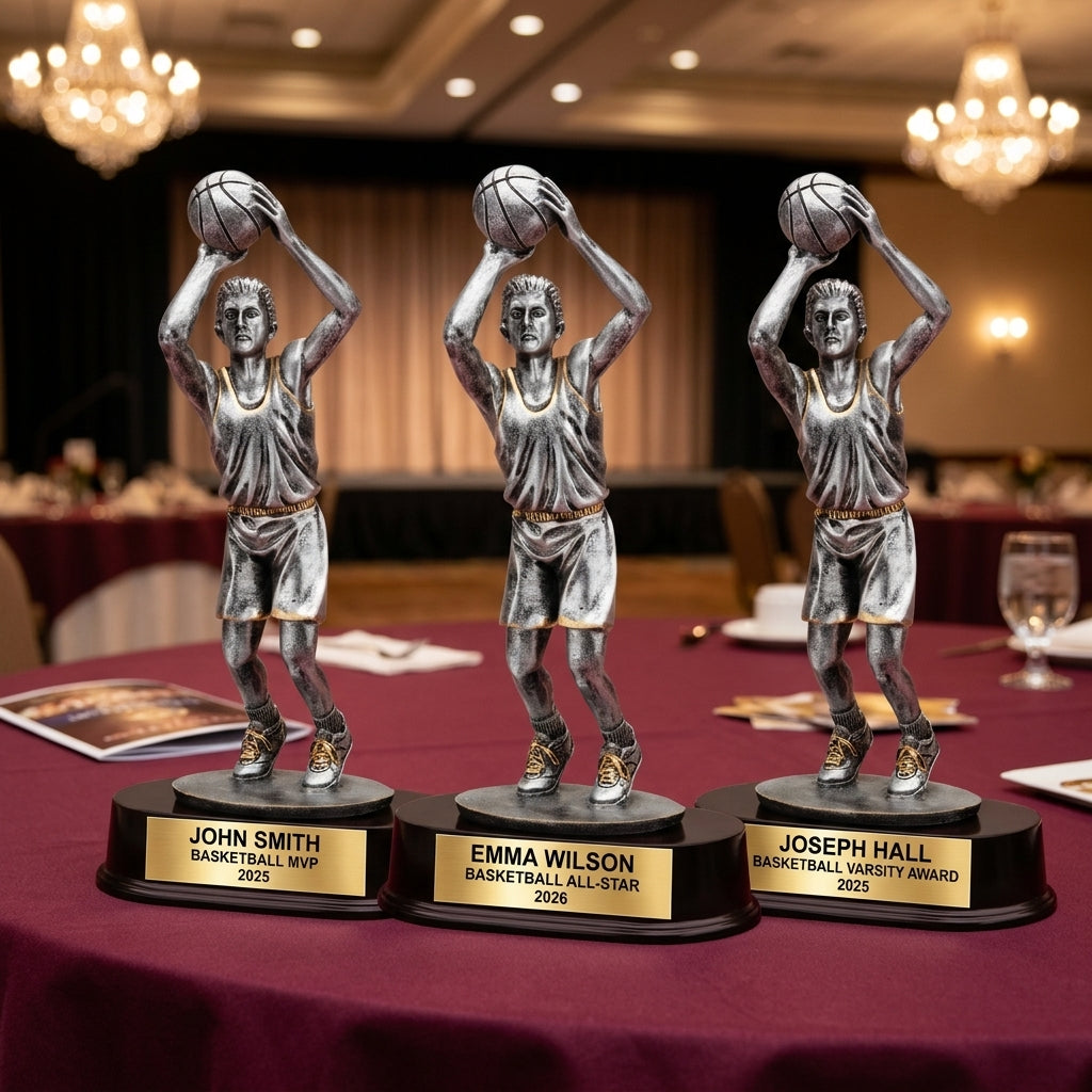 Basketball Trophy Award | Personalized | Custom Engraved | Jump Shot Figurine | Team Award | Basketball Gift | Personalized Sports Trophy - View 6
