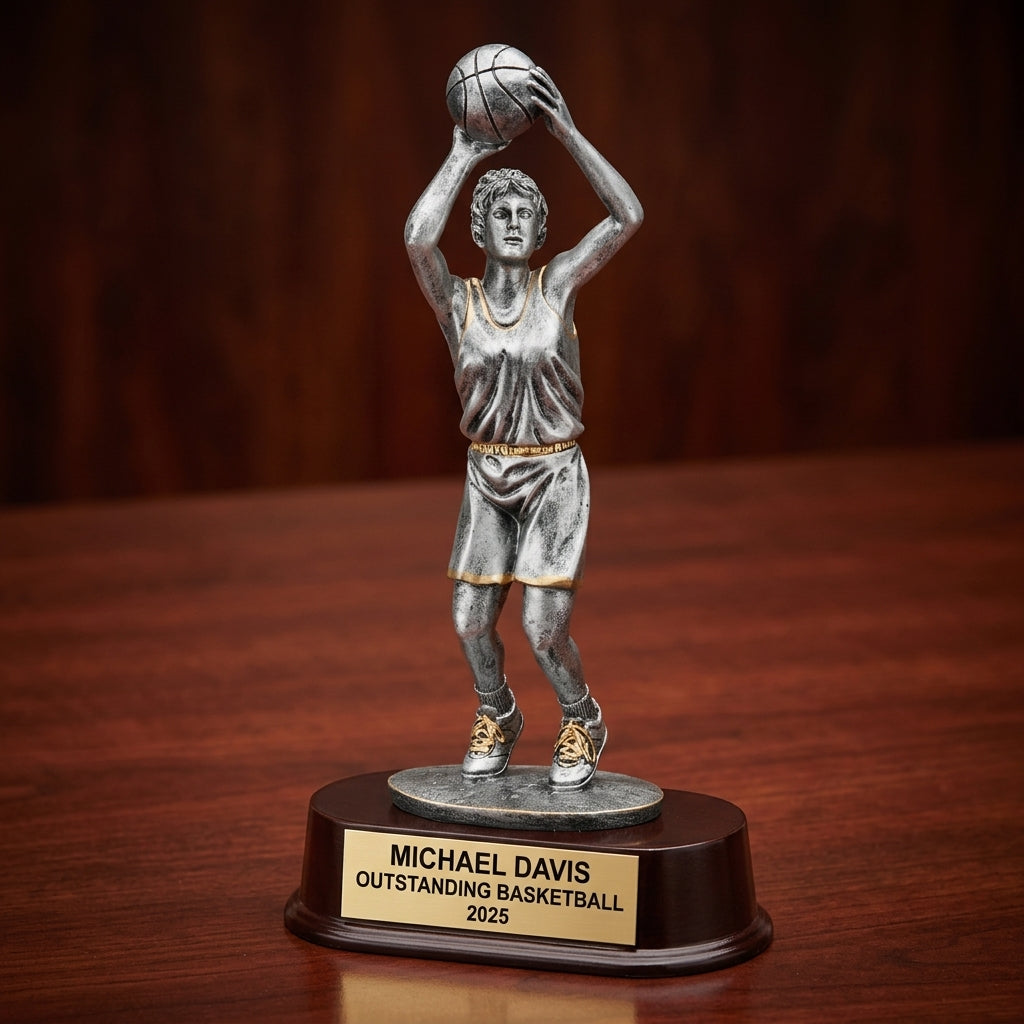 Basketball Award Trophy | Personalized | Custom Engraved | Jump Shot | Basketball Gift | Champion | MVP - View 2