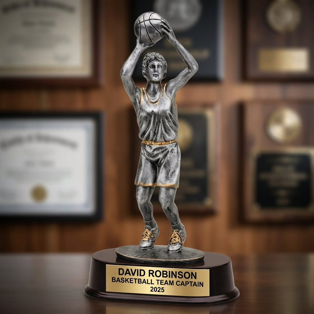 Basketball Award Trophy | Personalized | Custom Engraved | Jump Shot | Basketball Gift | Champion | MVP - View 3