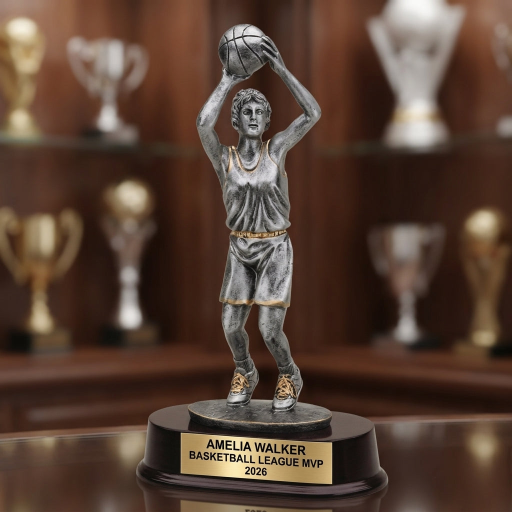 Basketball Award Trophy | Personalized | Custom Engraved | Jump Shot | Basketball Gift | Champion | MVP - View 4