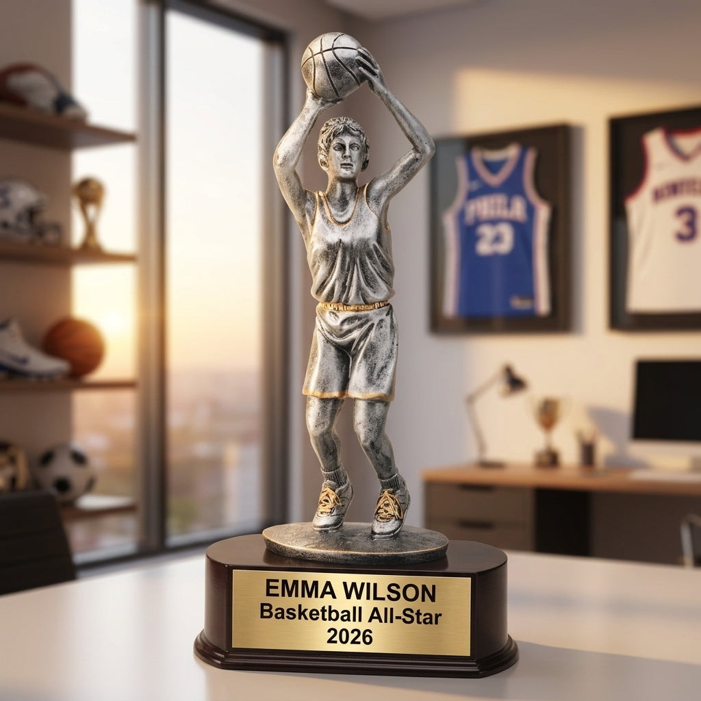 Basketball Award Trophy | Personalized | Custom Engraved | Jump Shot | Basketball Gift | Champion | MVP - View 5