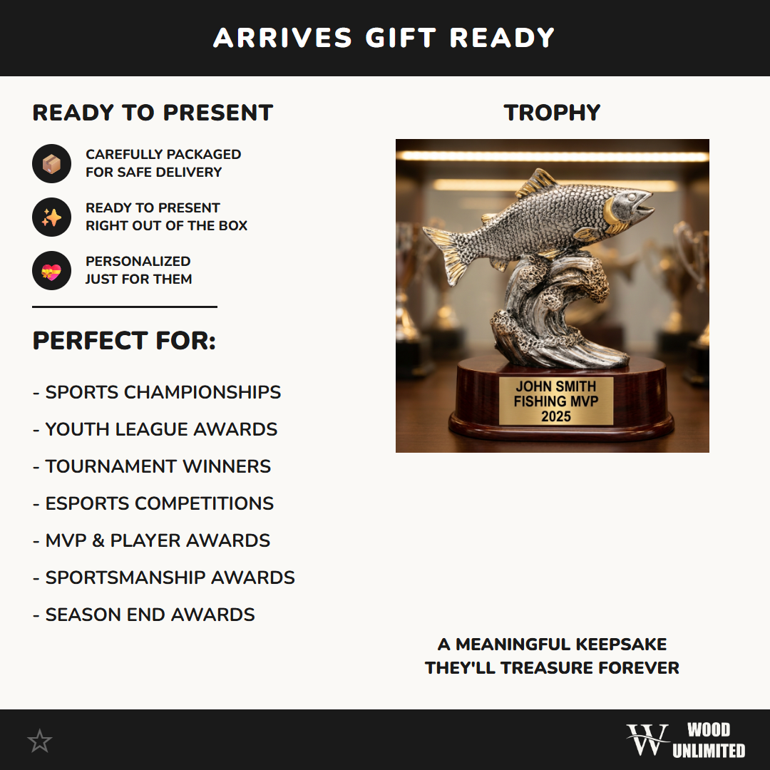 Fishing Trophy Award | Personalized Fishing Award | Custom Engraved | Biggest Catch Trophy | Fishing Tournament Award | Personalized Gift