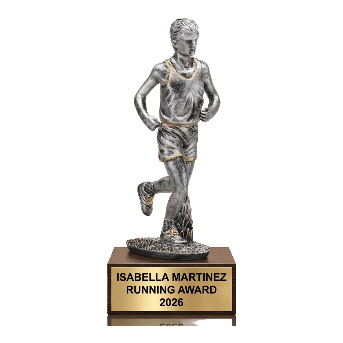 Running Award Trophy | Personalized | Custom Engraved | Male Runner | Achievement Gift | Race Winner | Engraved Running Award