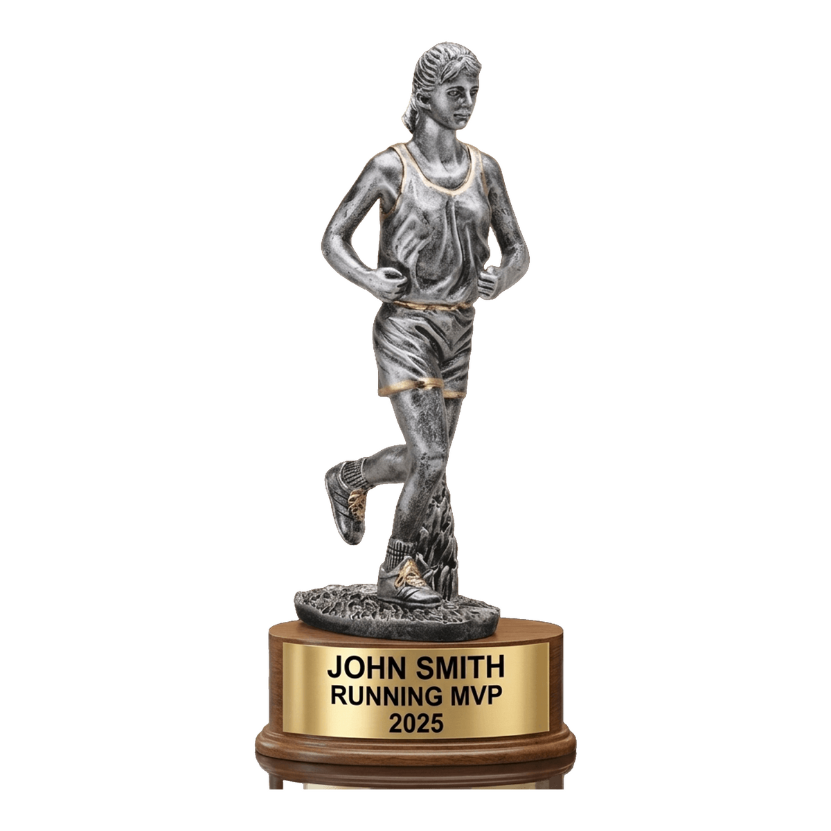 Running Trophy Award | Personalized Running Award | Custom Engraved | Female Runner | Running Gift | Engraved Award