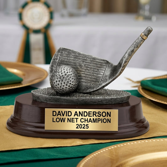 Golf Award Trophy | Personalized | Custom Engraved | Golf Tournament Champion | Unique Golf Gift | Golfer Gift - View 2