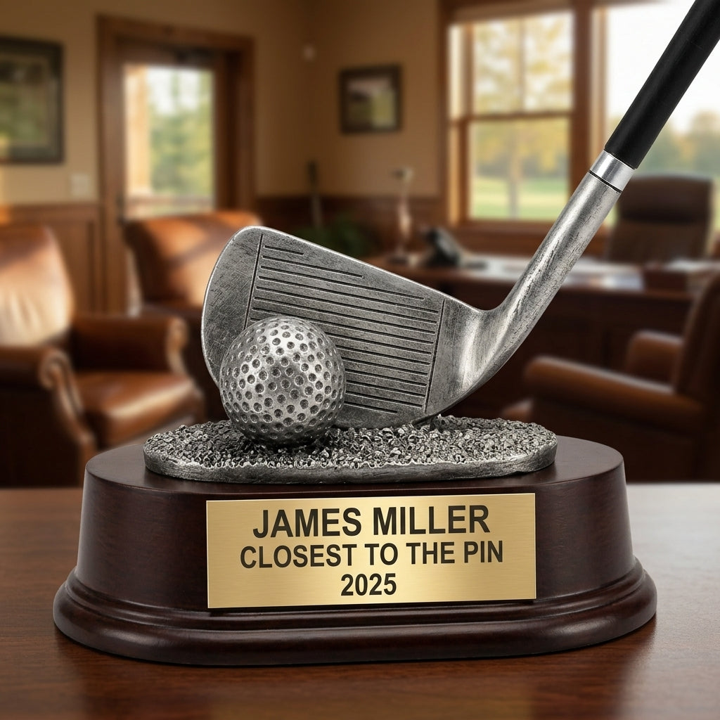 Golf Award Trophy | Personalized | Custom Engraved | Golf Tournament Champion | Unique Golf Gift | Golfer Gift - View 4