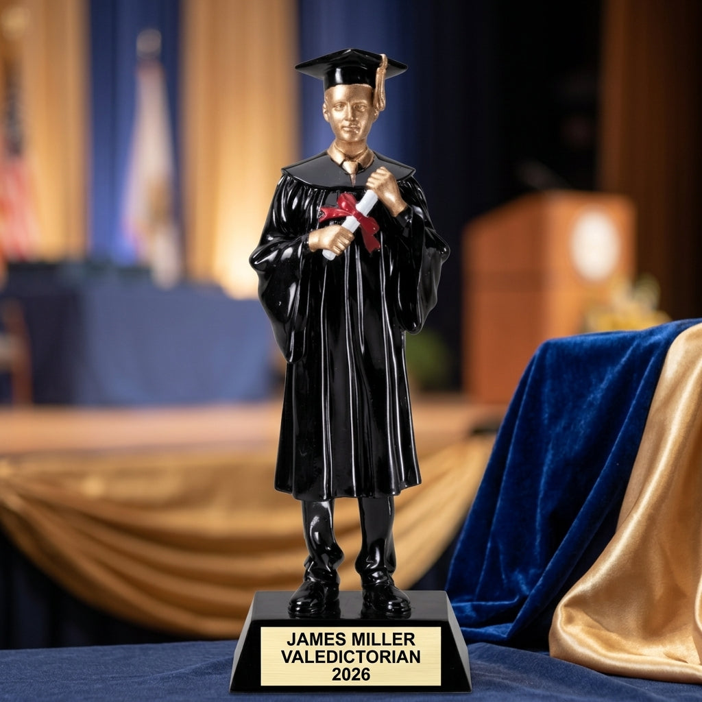 Graduation Award Trophy | Personalized | Custom Engraved | Graduate Gift | Class of 2025 | Academic Achievement - View 1