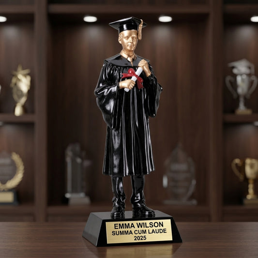 Graduation Award Trophy | Personalized | Custom Engraved | Graduate Gift | Class of 2025 | Academic Achievement - View 2