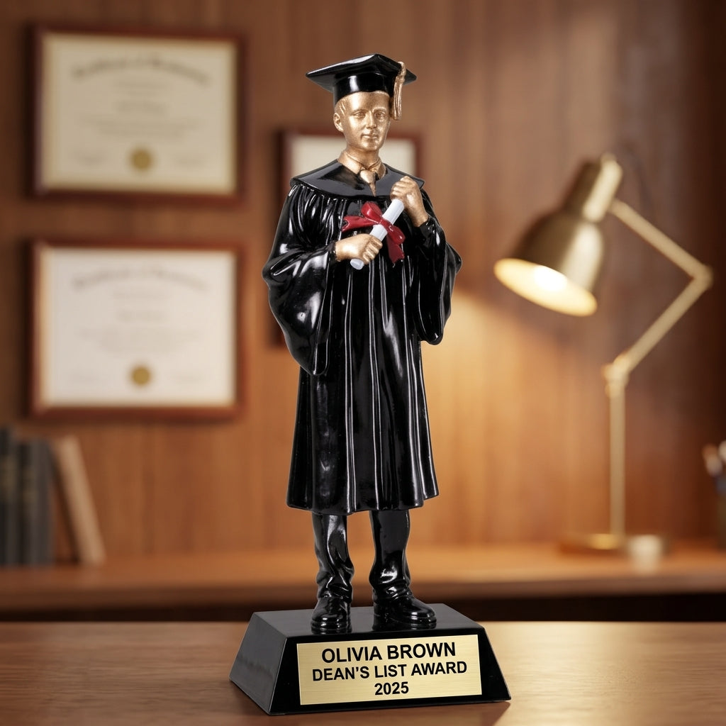 Graduation Award Trophy | Personalized | Custom Engraved | Graduate Gift | Class of 2025 | Academic Achievement - View 3
