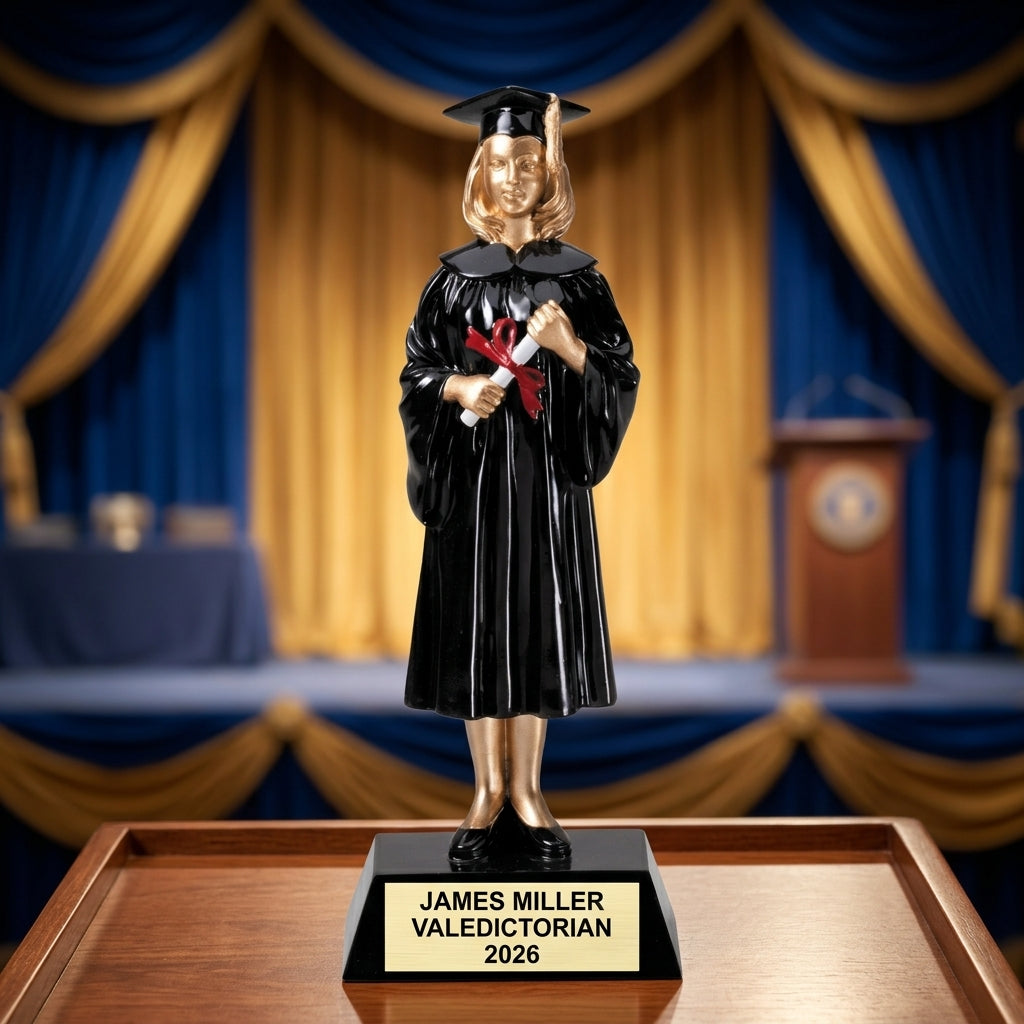 Graduation Award Trophy | Personalized Gift | Custom Engraved | Valedictorian | Academic Excellence | Class of 2025 - View 1