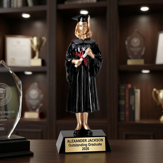 Graduation Award Trophy | Personalized Gift | Custom Engraved | Valedictorian | Academic Excellence | Class of 2025 - View 2