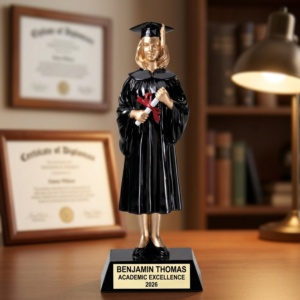 Graduation Award Trophy | Personalized Gift | Custom Engraved | Valedictorian | Academic Excellence | Class of 2025 - View 3
