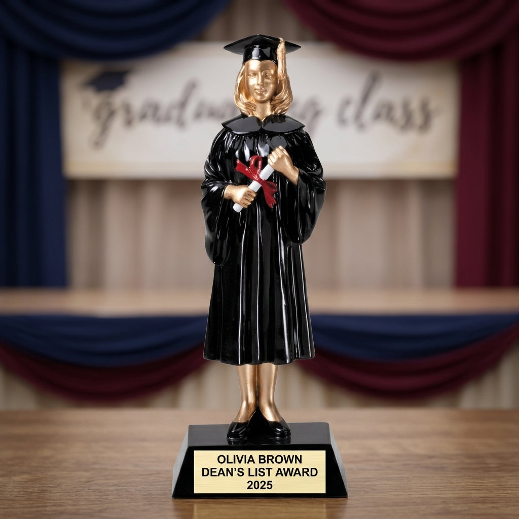 Graduation Award Trophy | Personalized Gift | Custom Engraved | Valedictorian | Academic Excellence | Class of 2025 - View 4
