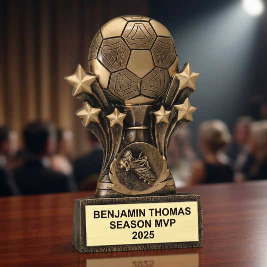 Soccer Trophy Award | Personalized Soccer Award | Custom Engraved | Soccer Gift | Team Awards | MVP Trophy | Golden Boot - View 2