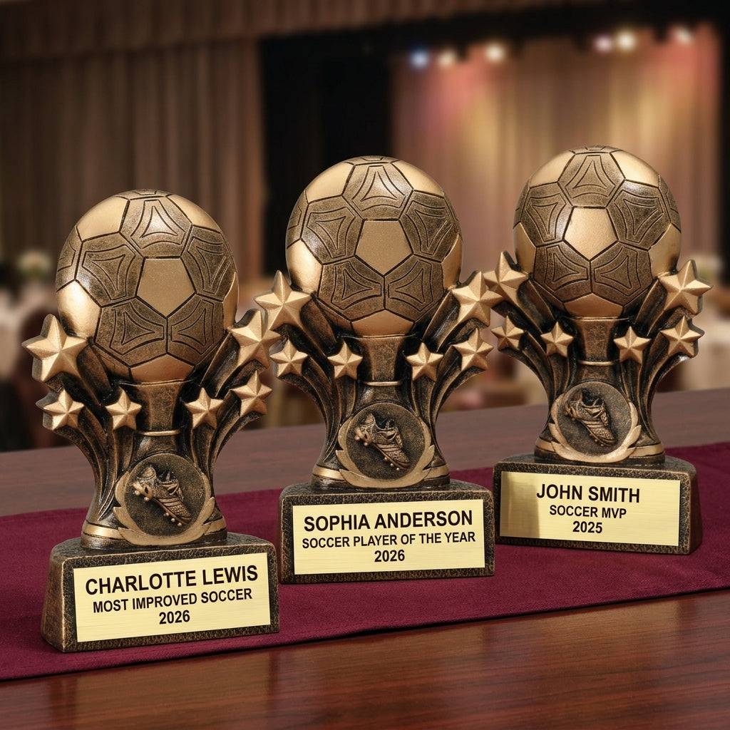 Soccer Award Trophy | Personalized Soccer Gift | Custom Engraved | Soccer MVP | Soccer Team Award | Coaches Gift - View 6