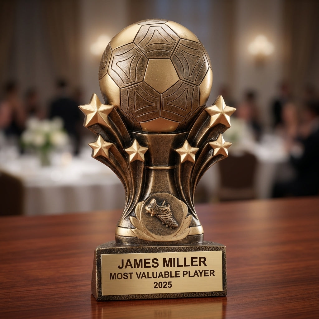 Personalized | Soccer Award | Custom Engraved | Soccer Trophy | Youth Award | MVP Trophy | Team Gift | Championship | Personalized Soccer - View 2
