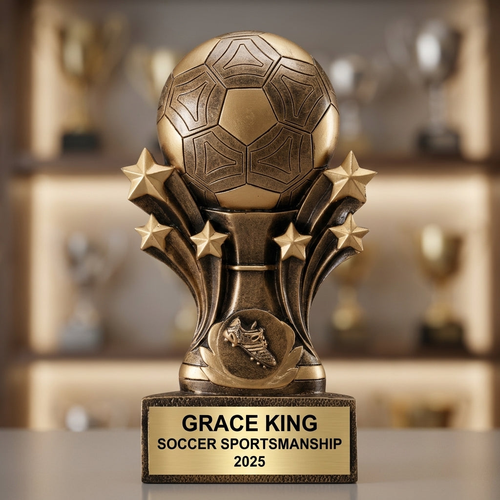 Personalized | Soccer Award | Custom Engraved | Soccer Trophy | Youth Award | MVP Trophy | Team Gift | Championship | Personalized Soccer - View 4