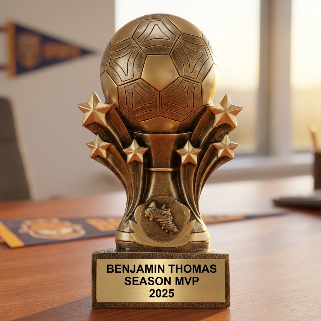 Personalized | Soccer Award | Custom Engraved | Soccer Trophy | Youth Award | MVP Trophy | Team Gift | Championship | Personalized Soccer - View 5