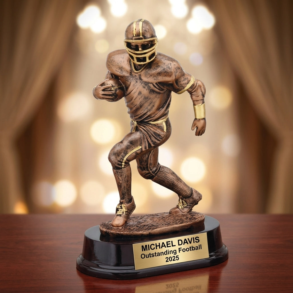 Personalized | Football Award | Custom Engraved | Football Trophy | Player Award | Championship | MVP Trophy | Youth Football | Team Award - View 2