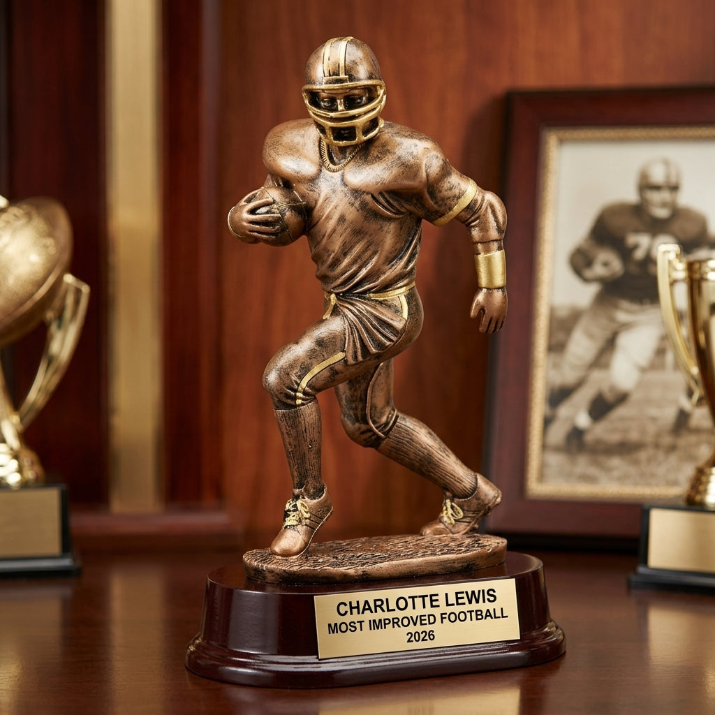 Personalized | Football Award | Custom Engraved | Football Trophy | Player Award | Championship | MVP Trophy | Youth Football | Team Award - View 3