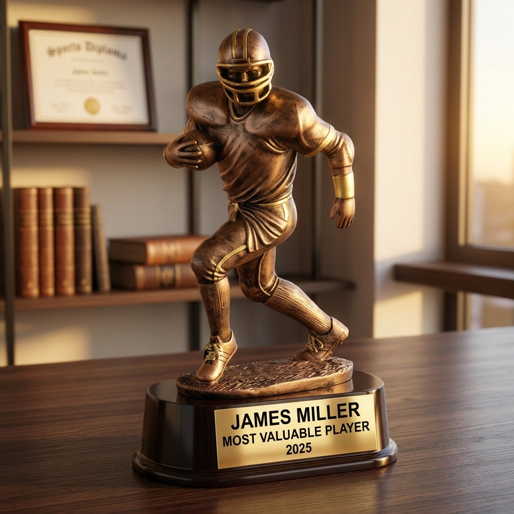 Personalized | Football Award | Custom Engraved | Football Trophy | Player Award | Championship | MVP Trophy | Youth Football | Team Award - View 5