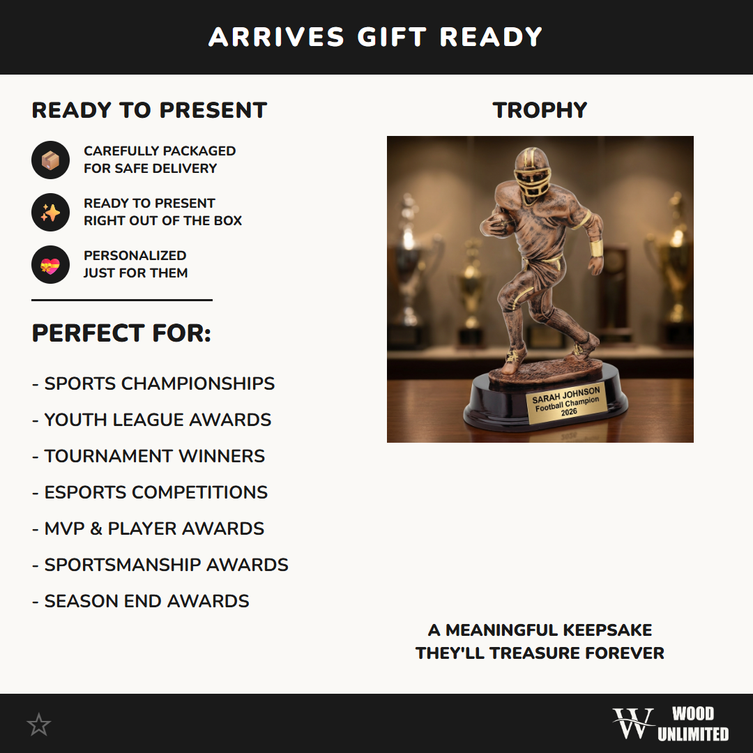 Personalized | Football Award | Custom Engraved | Football Trophy | Player Award | Championship | MVP Trophy | Youth Football | Team Award