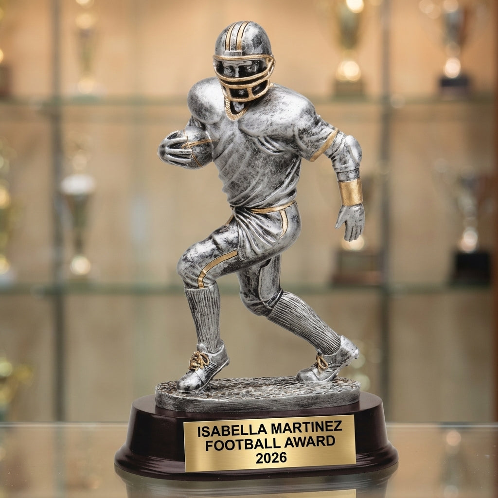 Football Award Trophy | Personalized | Custom Engraved Name Plate | Football Gift | Achievement Award | Team Trophy - View 1