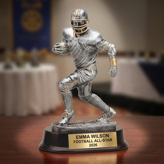 Football Award Trophy | Personalized | Custom Engraved Name Plate | Football Gift | Achievement Award | Team Trophy - View 2