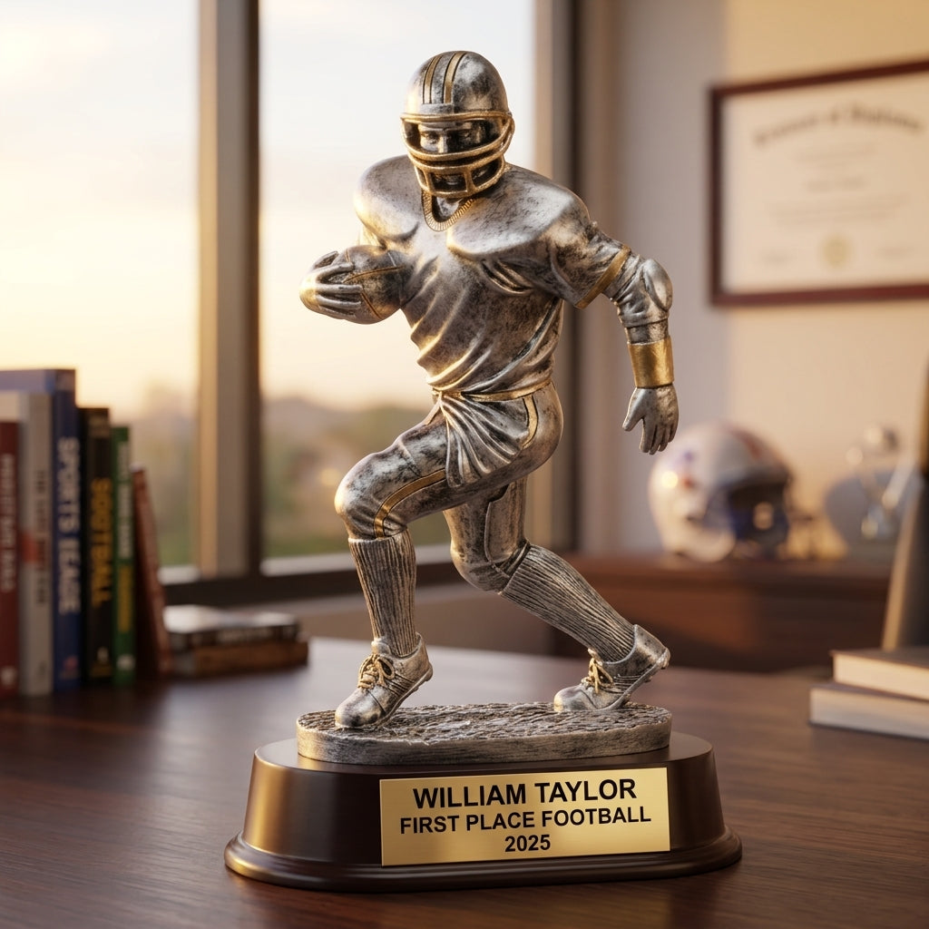 Football Award Trophy | Personalized | Custom Engraved Name Plate | Football Gift | Achievement Award | Team Trophy - View 5