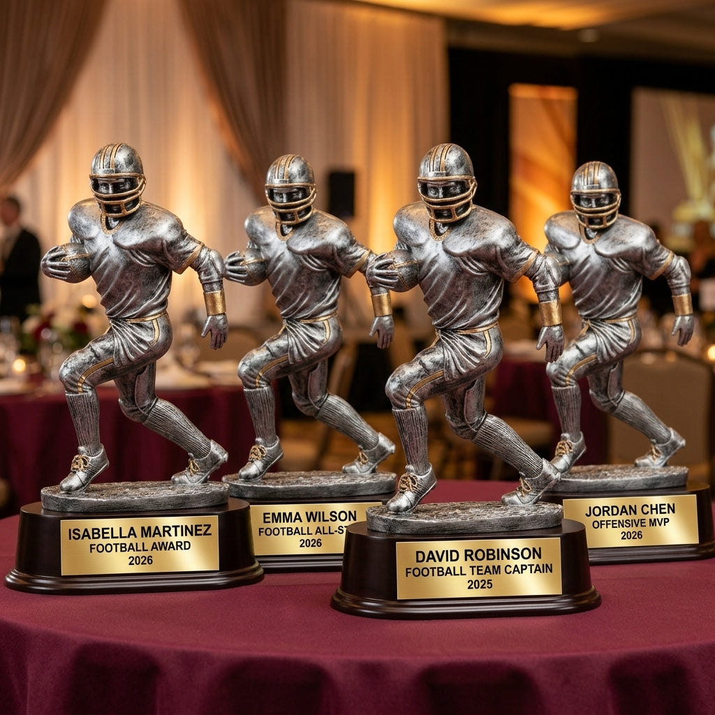 Football Award Trophy | Personalized | Custom Engraved Name Plate | Football Gift | Achievement Award | Team Trophy - View 6