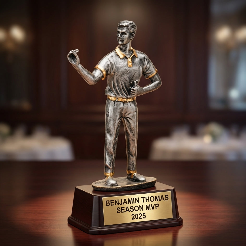 Darts Award Trophy | Personalized | Custom Engraved | Darts Gift | Tournament Trophy | Darts Champion | Engraved Darts Award - View 2