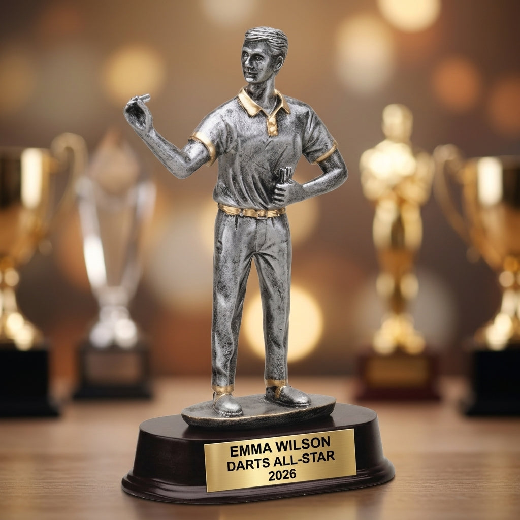 Darts Award Trophy | Personalized | Custom Engraved | Darts Tournament Prize | Darts Gift - View 4